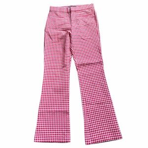 Zara Red and Pink Gingham Pants